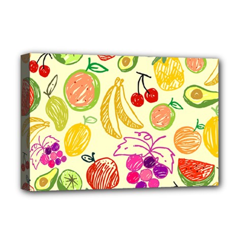 Seamless Pattern Fruit Deluxe Canvas 18  X 12  (stretched) by Mariart