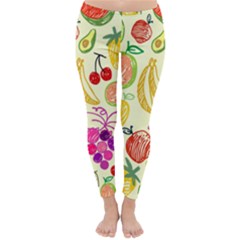 Seamless Pattern Fruit Classic Winter Leggings