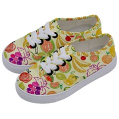 Seamless Pattern Fruit Kids  Classic Low Top Sneakers