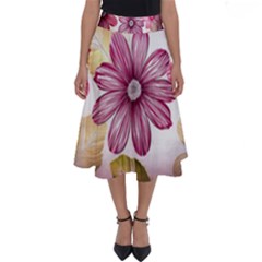Star Flower Perfect Length Midi Skirt