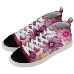 Star Flower Men s Mid-top Canvas Sneakers