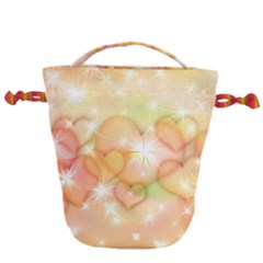 Valentine Heart Love Pink Drawstring Bucket Bag