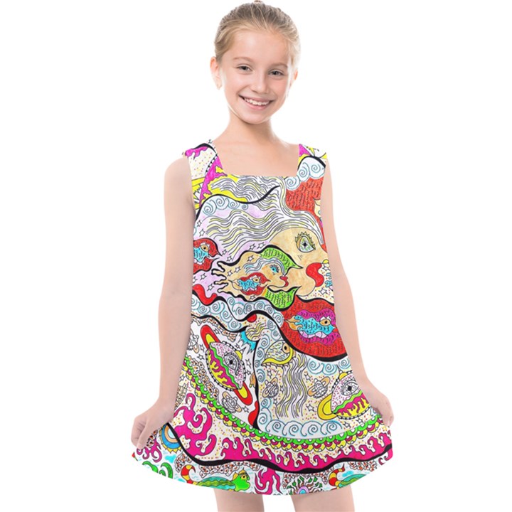 Supersonic Pyramid Protector Angels Kids  Cross Back Dress