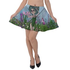 Cute Little Fairy Velvet Skater Skirt by FantasyWorld7