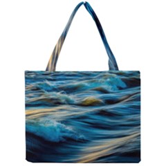 Ocean Waves Mini Tote Bag by WensdaiAmbrose