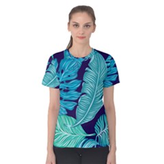 Tropical Greens Leaves Banana Women s Cotton Tee