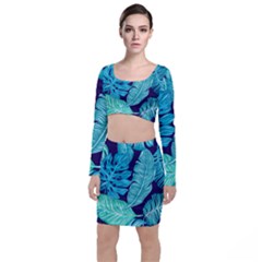 Tropical Greens Leaves Banana Top And Skirt Sets by Mariart