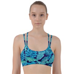 Tropical Greens Leaves Banana Line Them Up Sports Bra by Mariart