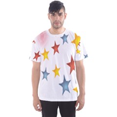 Star Rainbow Men s Sports Mesh Tee