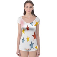 Star Rainbow Boyleg Leotard 