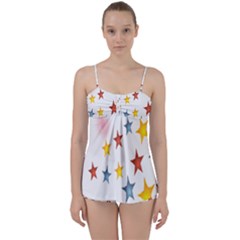 Star Rainbow Babydoll Tankini Set