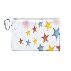 Star Rainbow Canvas Cosmetic Bag (medium)