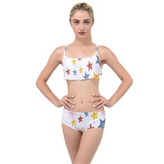 Star Rainbow Layered Top Bikini Set by Alisyart