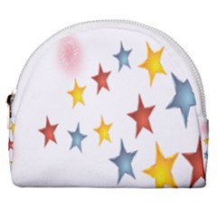 Star Rainbow Horseshoe Style Canvas Pouch by Alisyart