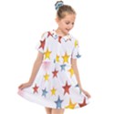 Star Rainbow Kids  Short Sleeve Shirt Dress View1