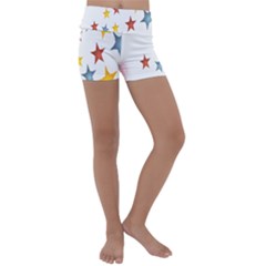 Star Rainbow Kids  Lightweight Velour Yoga Shorts