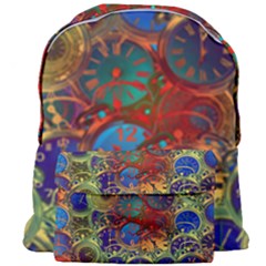 Time Clock Distortion Giant Full Print Backpack by Mariart