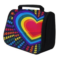 Rainbow Pop Heart Full Print Travel Pouch (small) by WensdaiAmbrose