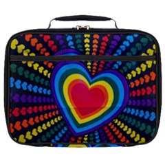 Rainbow Pop Heart Full Print Lunch Bag by WensdaiAmbrose