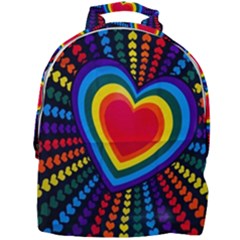 Rainbow Pop Heart Mini Full Print Backpack by WensdaiAmbrose