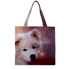 Puppy Love Zipper Grocery Tote Bag by WensdaiAmbrose