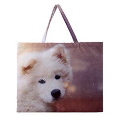 Puppy Love Zipper Large Tote Bag by WensdaiAmbrose