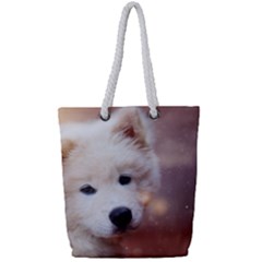 Puppy Love Full Print Rope Handle Tote (small) by WensdaiAmbrose