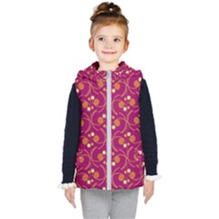 Pattern Wallpaper Seamless Abstract Kids  Hooded Puffer Vest by Pakrebo