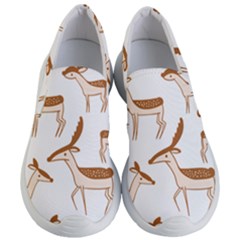 Seamless Deer Pattern Design Women s Lightweight Slip Ons by Pakrebo