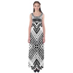 Pattern Tile Repeating Geometric Empire Waist Maxi Dress by Pakrebo