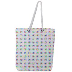 Dots Color Rows Columns Background Full Print Rope Handle Tote (large) by Pakrebo