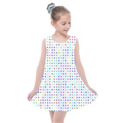 Dots Color Rows Columns Background Kids  Summer Dress by Pakrebo