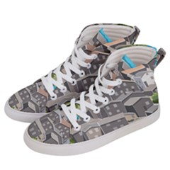 Village Place Portugal Landscape Women s Hi-top Skate Sneakers by Pakrebo