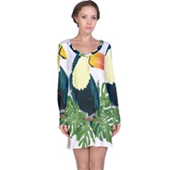 Tropical Birds Long Sleeve Nightdress