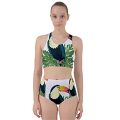 Tropical Birds Racer Back Bikini Set by Alisyart