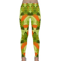 Texture Plant Herbs Herb Green Classic Yoga Leggings by Pakrebo