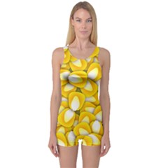 Pattern Background Corn Kernels One Piece Boyleg Swimsuit