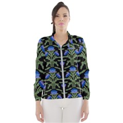 Pattern Thistle Structure Texture Windbreaker (women) by Pakrebo