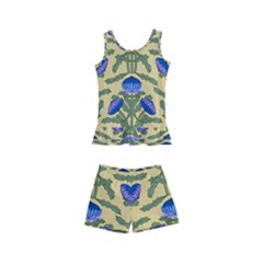 Pattern Thistle Structure Texture Kids  Boyleg Swimsuit