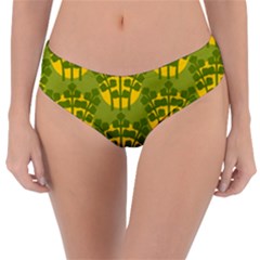 Texture Plant Herbs Herb Green Reversible Classic Bikini Bottoms by Pakrebo