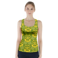 Texture Plant Herbs Herb Green Racer Back Sports Top by Pakrebo