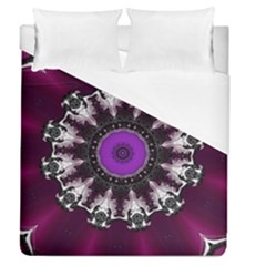 Kaleidoscope Round Circle Geometry Duvet Cover (queen Size) by Pakrebo