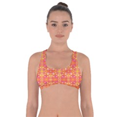 Desktop Pattern Abstract Orange Got No Strings Sports Bra