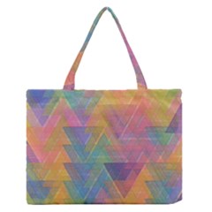 Triangle Pattern Mosaic Shape Zipper Medium Tote Bag by Pakrebo