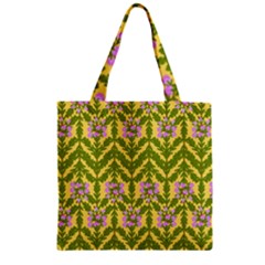 Texture Heather Nature Zipper Grocery Tote Bag