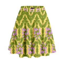 Texture Heather Nature High Waist Skirt by Pakrebo