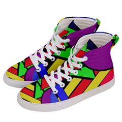Background Color Art Pattern Form Women s Hi-top Skate Sneakers by Pakrebo