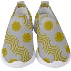 Abstract Background Hexagons Kids  Slip On Sneakers