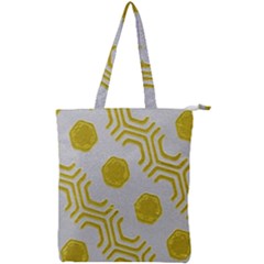 Abstract Background Hexagons Double Zip Up Tote Bag by Pakrebo