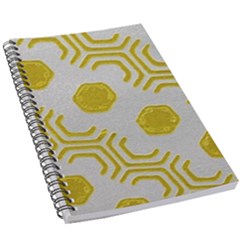 Abstract Background Hexagons 5 5  X 8 5  Notebook by Pakrebo